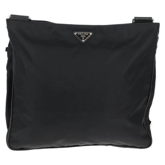 PRADA Shoulder Bag Nylon Black Silver Auth 144435V - Picture 2 of 16